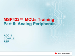 MSP432 Online Training Series - Part 6x