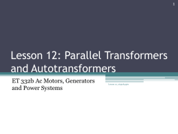Lesson 12: Parallel Transformers and Autotransformers