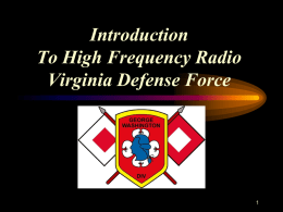 What Is HF Radio? - the Virginia Defense Force
