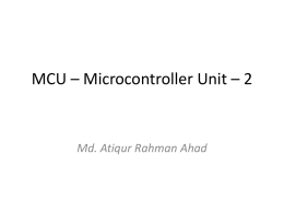 Microcontroller - Md. Atiqur Rahman Ahad