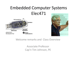 Embedded Computer Systems Elec471