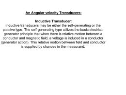 An Angular velocity Transducers: Inductive Transducer: Inductive