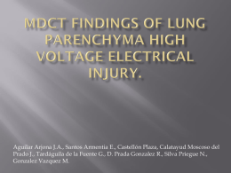 MDCT findings of lung parenchyma high voltage