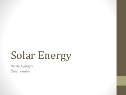 Solar Energy - Hisar School Blogs