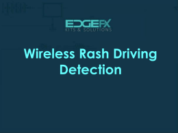 Wireless Rash Driving Detection