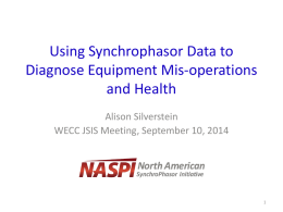 NASPI and synchrophasor technology milestones