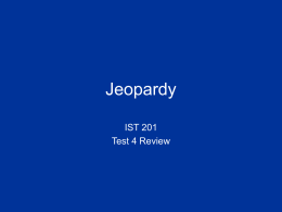 Jeopardy - John Rouda
