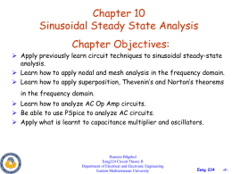 Lecture Notes - Nodal and Mesh Analysis of Phasor Ciruits