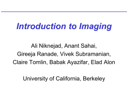 Introduction to Imaging - University of California, Berkeley