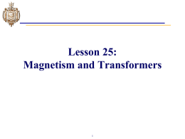 Magnetism and Transformers I