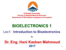 Introduction to Bioelectronics - O6U E