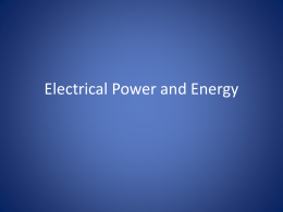 Electrical Power and Energy