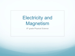 Electricity and Magnetism - Science with Ms. Peralez
