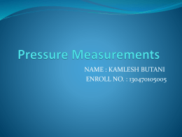 Pressure Measurements