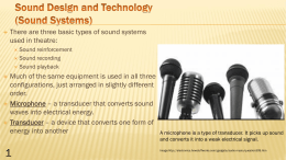 Sound Design and Technology (Introduction)