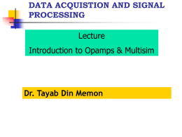 data acquistion and signal processing