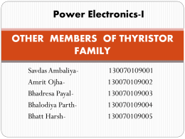 OTHER MEMBERS OF THYRISTOR FAMILY