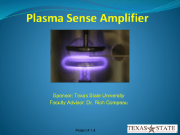 Plasma Sense Amplifier - Txstate