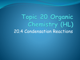 Topic 20 Organic Chemistry (HL)