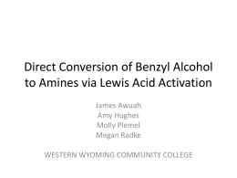 Direct Conversion of Benzyl Alcohol to Amines via Lewis Acid