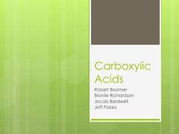 Carboxylic Acids (Boomer Richardson Bardwell Polasz).