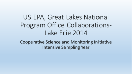 Pushing the Science - Western Lake Erie Basin Partnership