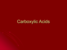Chapter 19 Carboxylic Acids