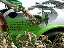 Biofuels: From Plants to Porches