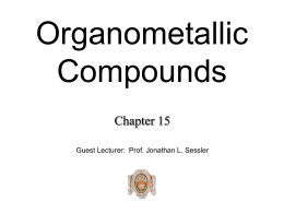 Organometallic Compounds - University of Texas at Austin