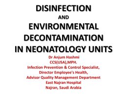 Disinfection & Environmental Decontamination in