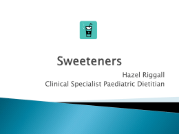 Sweeteners - Alstrom Syndrome UK