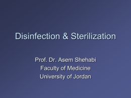 Disinfection & Sterilization