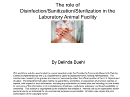 Disinfection in lab environment