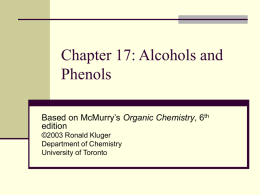 Chapter 17 - Alcohols and Phenols