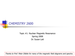 Nuclear Magnetic Resonance: The Organic Chemist`s Best Friend
