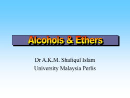 lecture 1 - alcohols-ethers