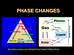 Liquid-Gas Phase Changes