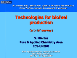 Technologies for Biofuel Production