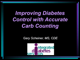 Improving Diabetes Control with Accurate Carb Counting