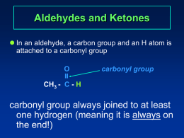 Aldehydes and Ketones