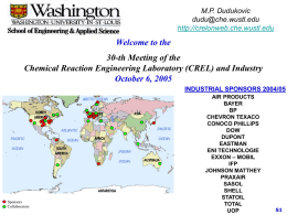 chemical reaction engineering laboratory - CREL