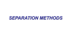 separation methods