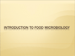 Introduction to Food Microbiology final