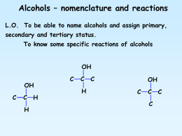 Reactions of alcohols File