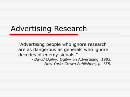 Advertising Research