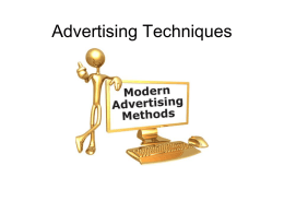 advertising techniques Power Point