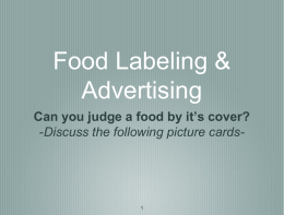 Food Labeling & Advertising