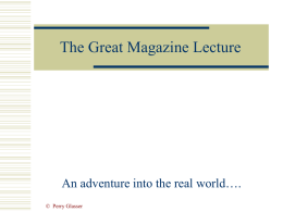 The Great Magazine Lecture