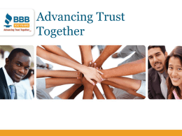 Advancing Trust Together