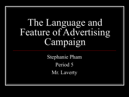 The Language of Advertising Campaign